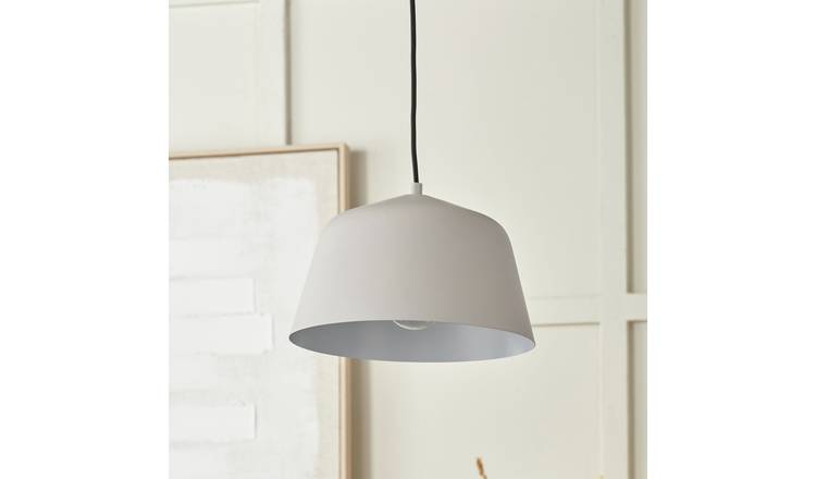 Pacific Amalie Metal Adjustable Retro Pendant Light - Light Grey