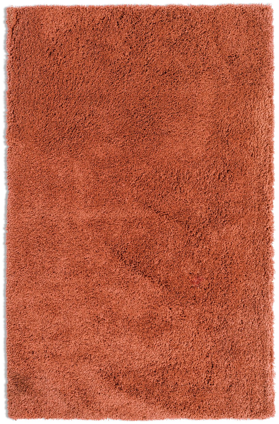 Habitat Noodle Shaggy Plain Rug - Terracotta - 80x150cm