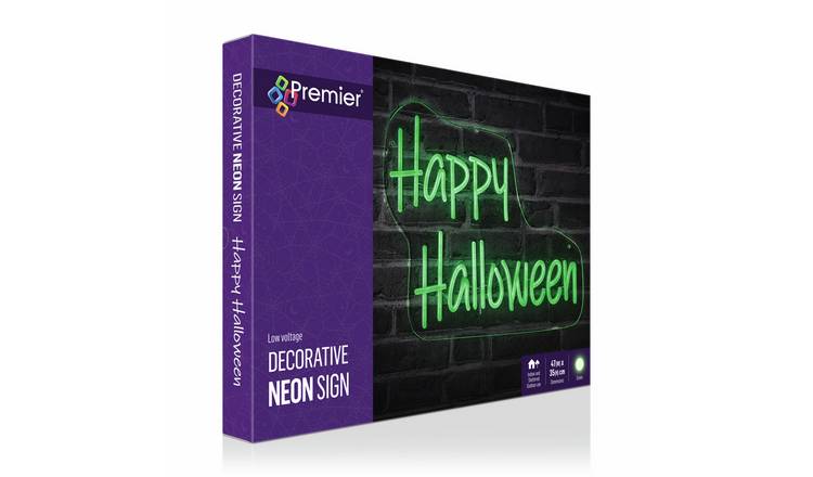 Premier Decorations Halloween Neon Happy Halloween Message Wall Sign Decoration