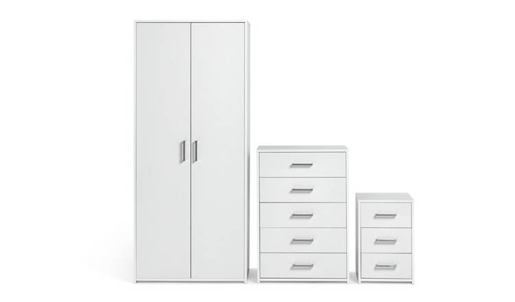 Argos white store wardrobe set