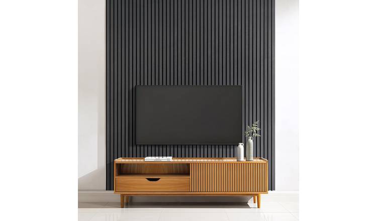 Home Treats Wooden Wall Panel Acoustic 3D  240cm - Grey Oak