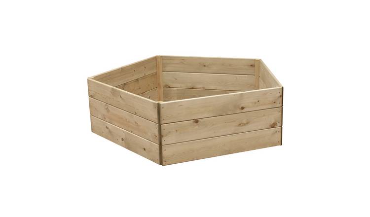 Greena Pentagonal Wooden Raised Bed 45 cm High, 90cm each side