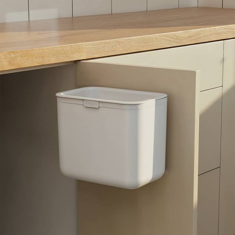 ReBorn 5 Litre Kitchen Food Wrap and Bag Recycle Bin - Stone 0