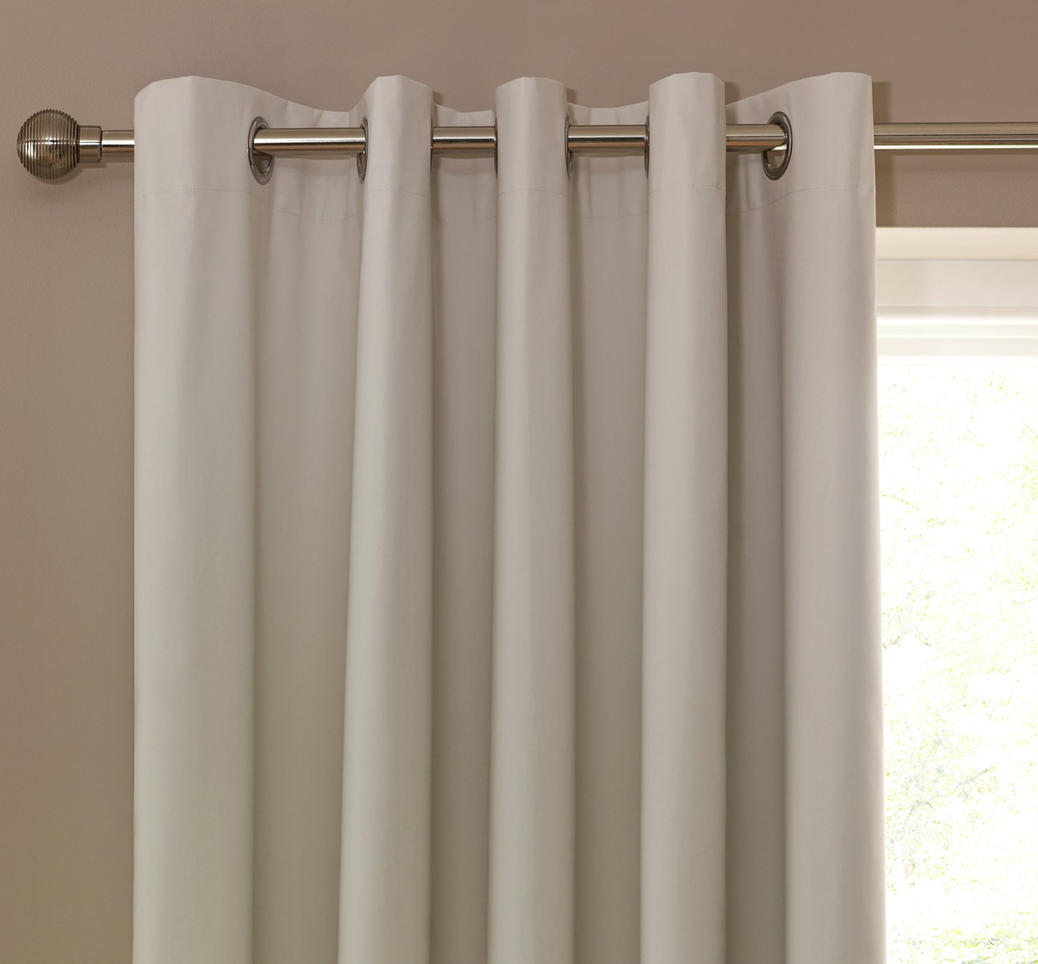 Habitat Blackout Eyelet Curtain - Cream 