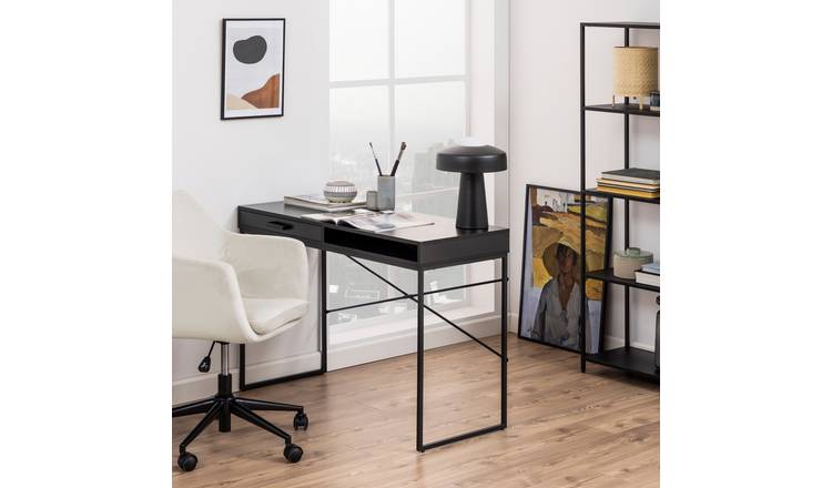 Furniture To Go Seaford 1 Drawer Desk - Black