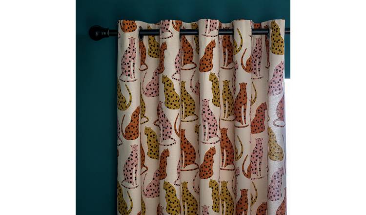 Buy Habitat Cheetah Print Eyelet Curtains Multi 168x183cm