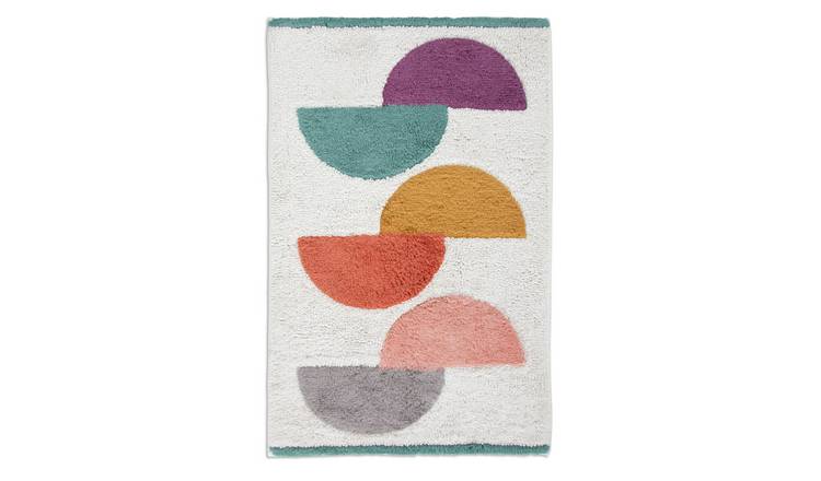 Buy Habitat Brights Geo Tufted Cotton Bath Mat - Multicolour, Bath mats