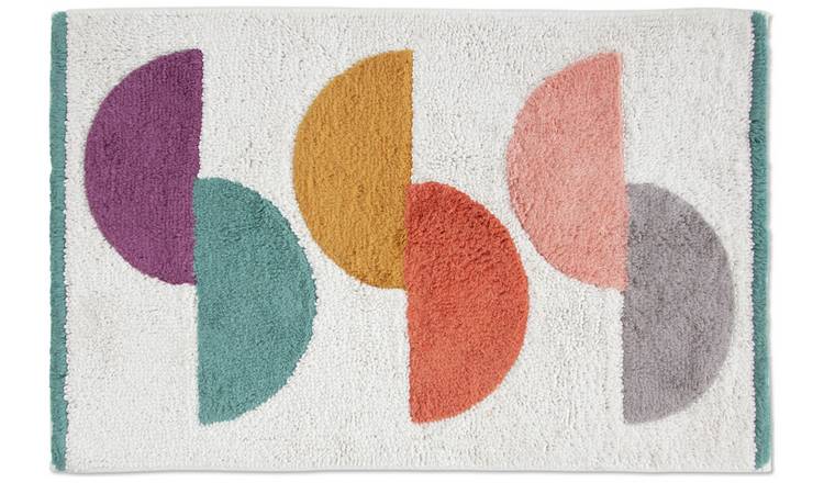 Buy Habitat Brights Geo Tufted Cotton Bath Mat - Multicolour