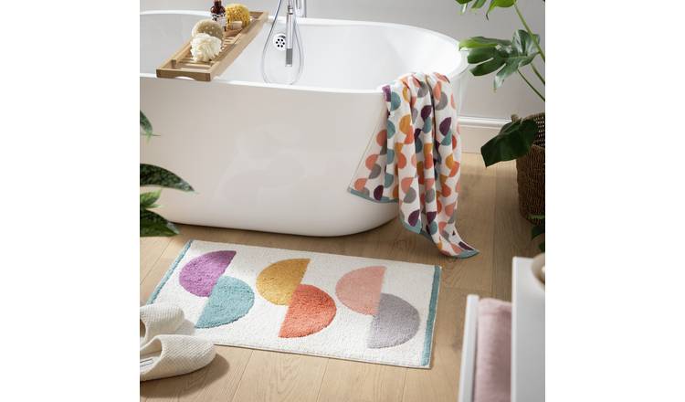 Buy Habitat Brights Geo Tufted Cotton Bath Mat - Multicolour