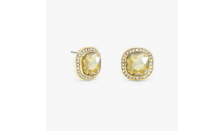 Jon Richard Gold Plated Champagne Stud Earrings