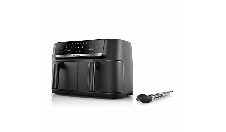 Bosch Series 4 MAFD440B7G Double Drawer 9L Air Fryer with Tongs – Black