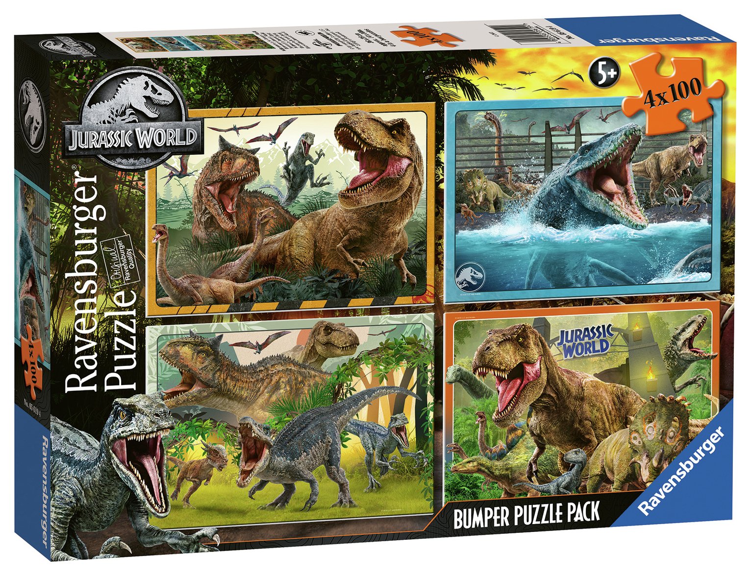 Jurassic World 4 X 100 Piece Jigsaw Puzzle