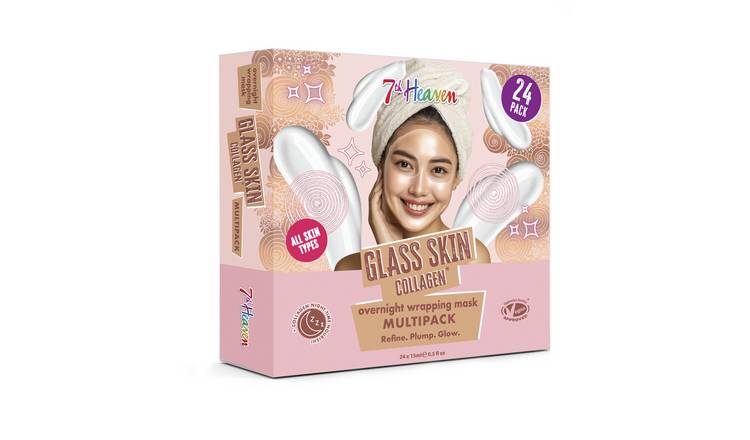 7th Heaven Glass Skin Collagen Overnight Wrapping Mask Multipack 24 x 15ml
