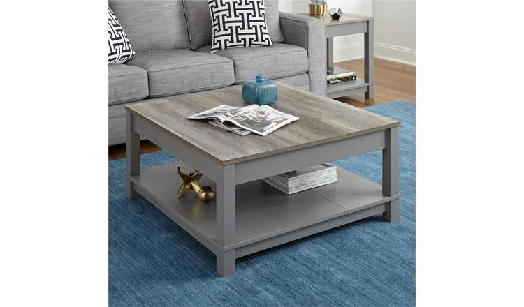 Dorel Carver Square Coffee Table - Grey