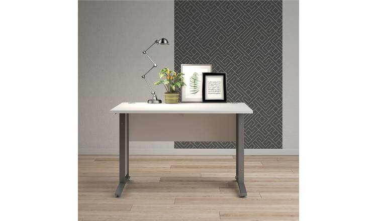 Furniture To Go Prima Desk - White and Grey