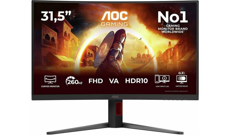 AOC C32G4Z 32 Inch 260Hz Full HD Curved Gaming Monitor