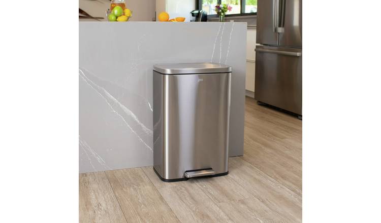EKO Madison 45 Litre Kitchen Recycling Bin - Stainless Steel