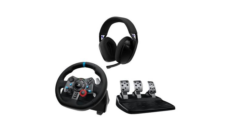 Logitech G29 Steering Wheel + G321 Headset Bundle For PS & PC - Black