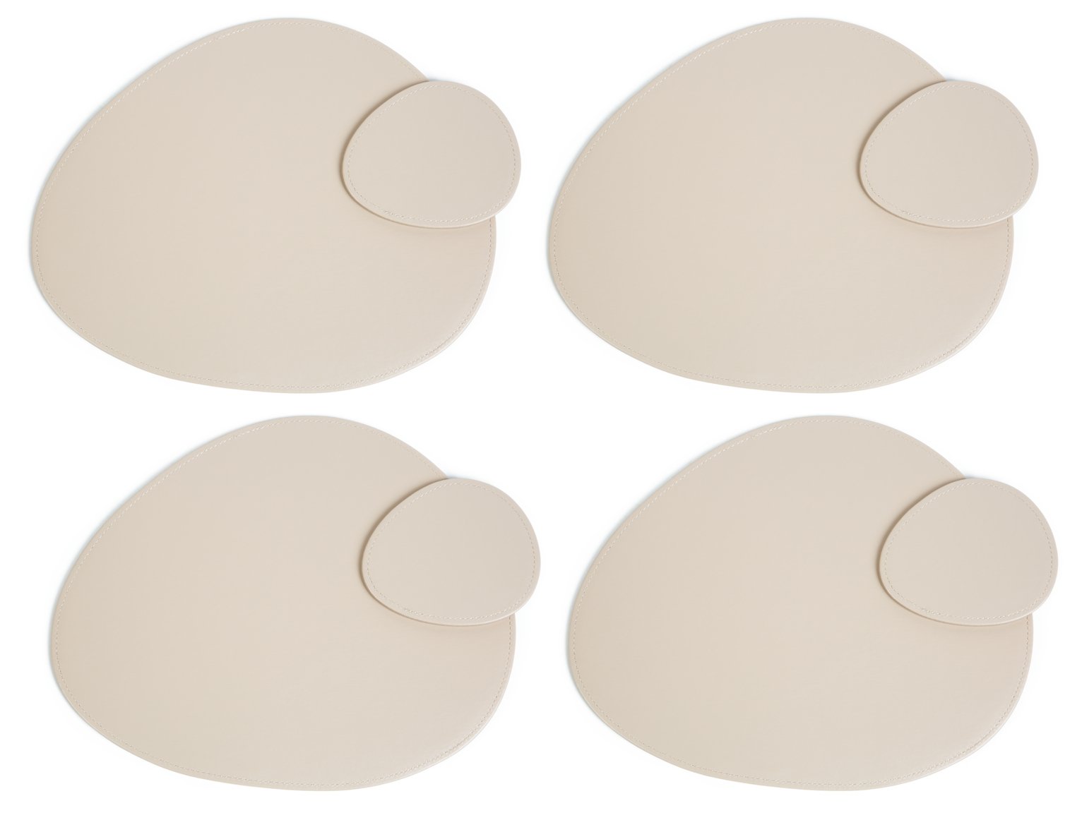 Habitat Set of 4 Faux Leather Pebble Placemats and Coasters