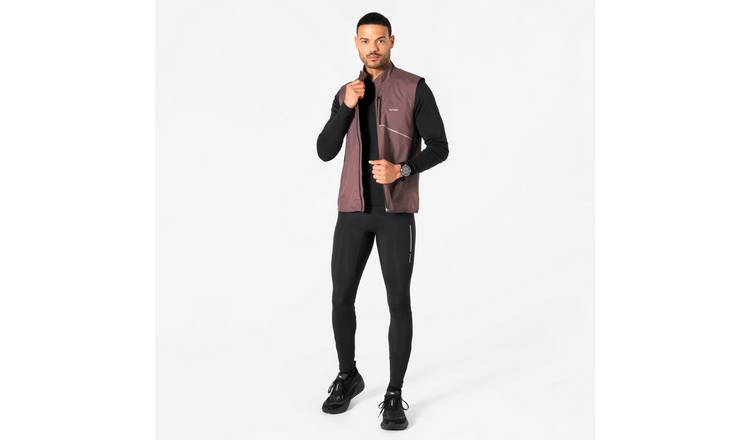Decathlon Men's Long Breathable Running Tights - Black - UK 32