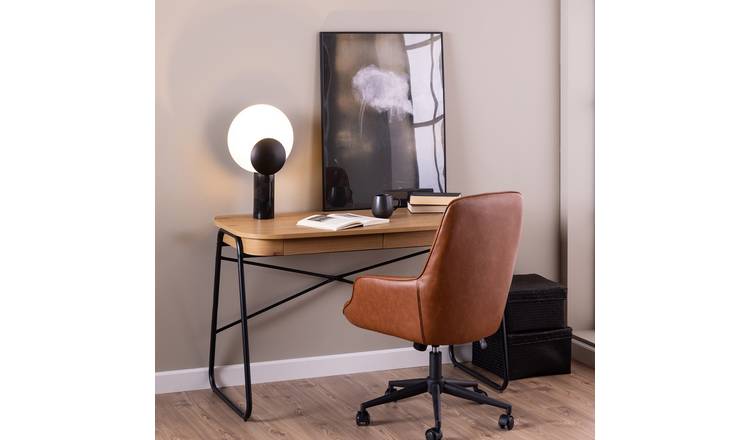 Furniture To Go Blueton 2 Drawer Desk - Black and Brown