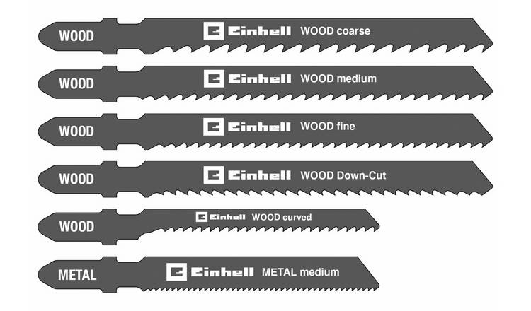 Einhell 10 Piece T-Shank Jigsaw Blade Set