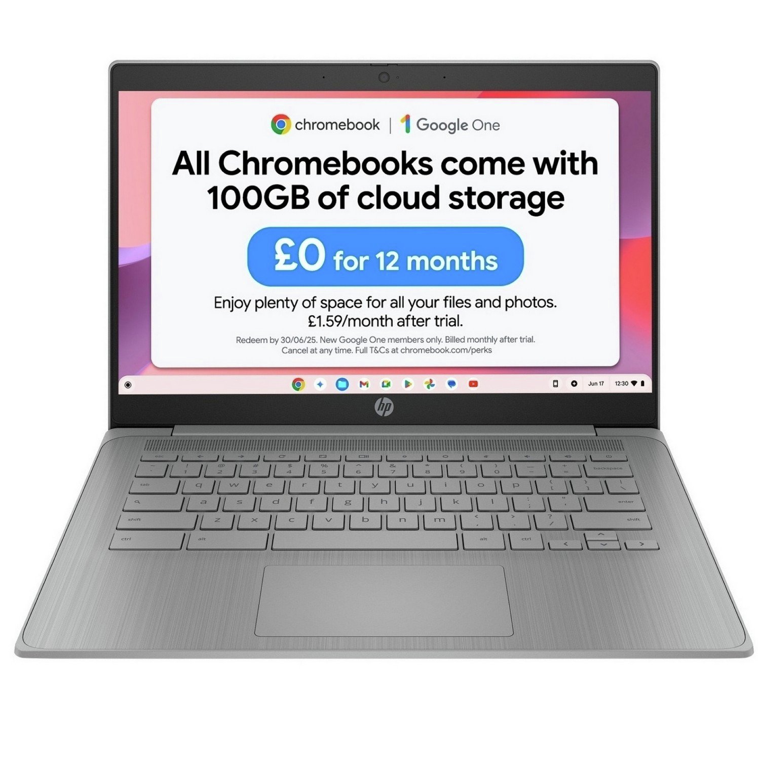Buy HP 14a-ne1001 14in Intel Celeron 4GB 64GB Chromebook | Laptops
