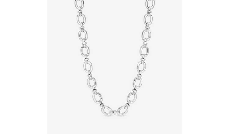 Jon Richard Silver Plated Open Link Necklace