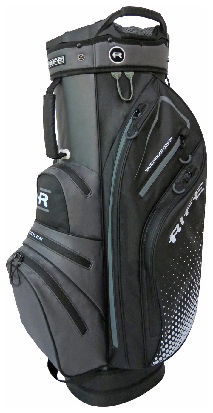 Rife Waterproof Golf Cart Bag - Black/Grey