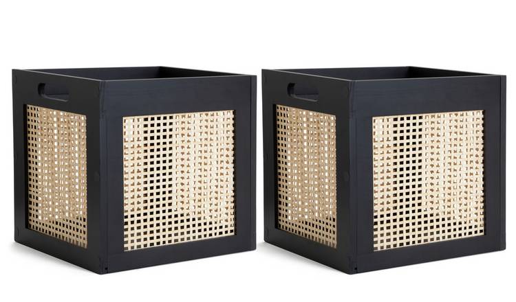 Rattan shop storage boxes