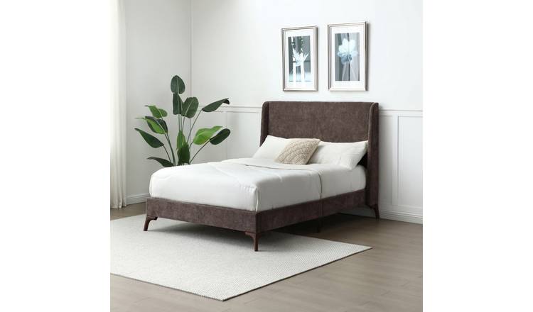 Kyoto Darcy Double Fabric Bed Frame - Mocha