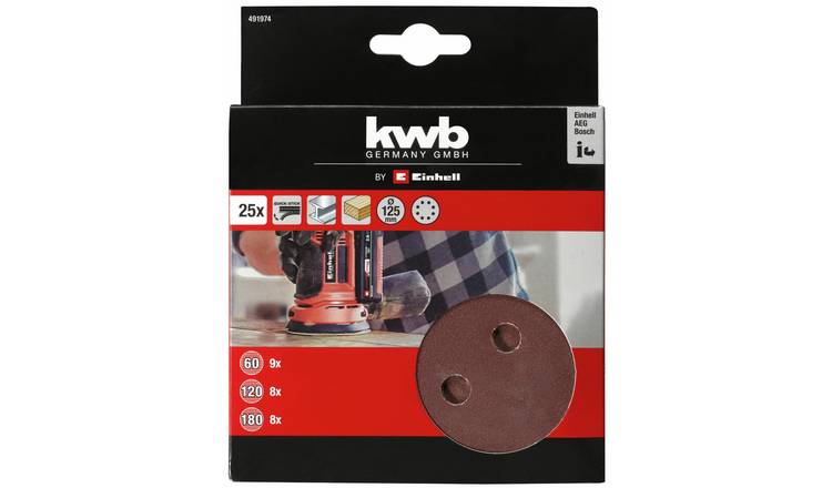 Einhell 25 Piece Orbital Sander Sandpaper Set