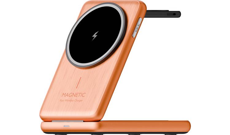 Juice 15w 3in1 Magnetic Wireless Charger - Orange