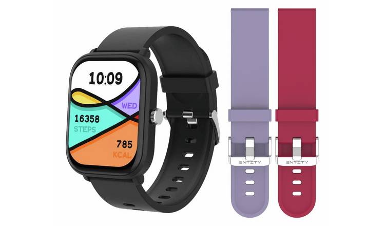 Entity Aero Smart Watch Bundle - Black, Berry & Lilac