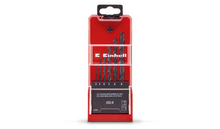 Einhell 6 Piece HSS-R Metal Drill Bit Set