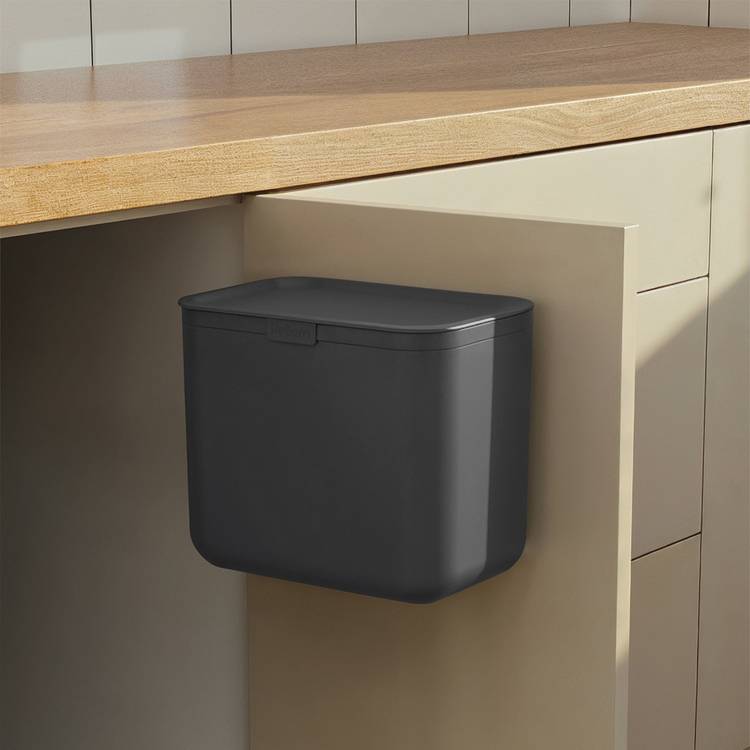 ReBorn 5 Litre Kitchen Food Wrap and Bag Recycle Bin - Grey 0