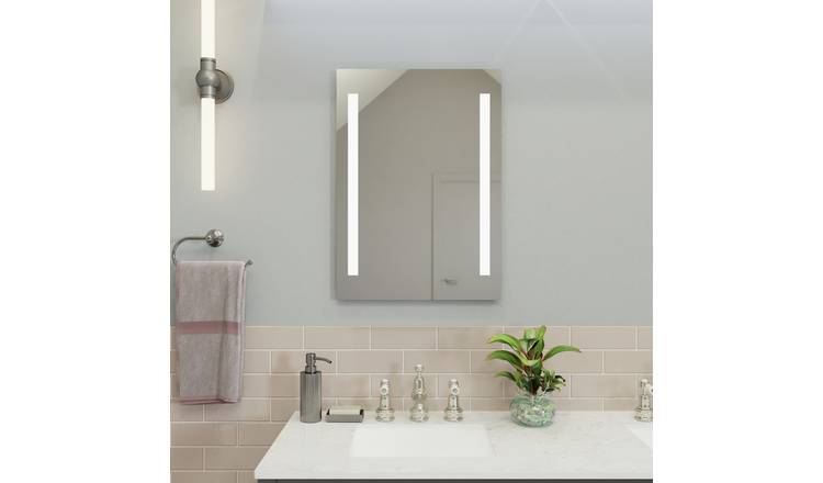 Croydex Metal LED Bathroom Mirror - 70x50cm