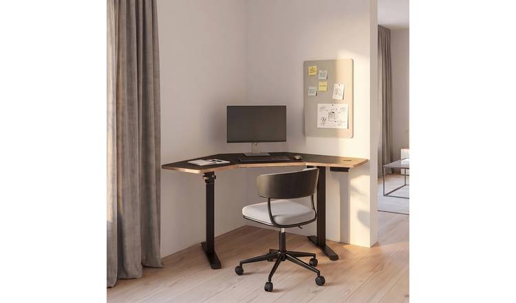 Koble Gino Corner Height Adjustable Desk - Black