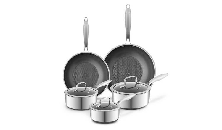 Tower Ti-Clad 5 Piece Non Stick Stainless Steel Cookware Set