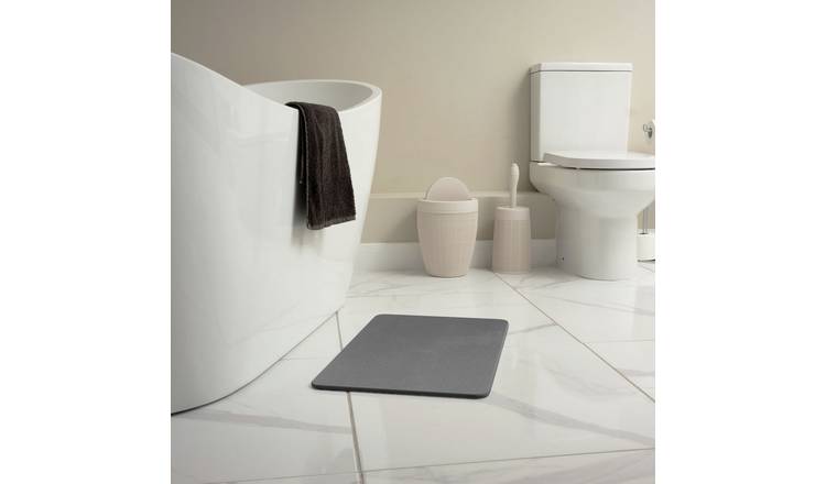 Addis Diatomite Stone Bath Mat - Charcoal
