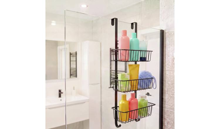 Beldray Antirust 3 Tier Metal Hanging Shower Caddy - Black
