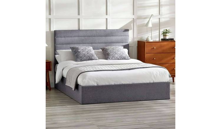 Julian Bowen Merida Kingsize Fabric End Lift Ottoman Bed - Grey