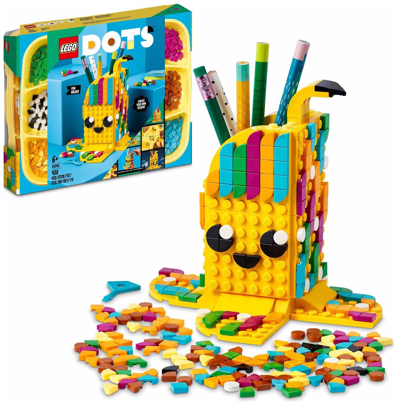 LEGO DOTS Cute Banana Pen Holder Crafts Set for Kids 41948 review