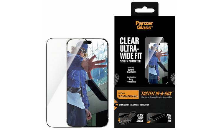PanzerGlass iPhone 18 Pro Max/17 Pro Max Ultra-Wide Fit Screen Protector