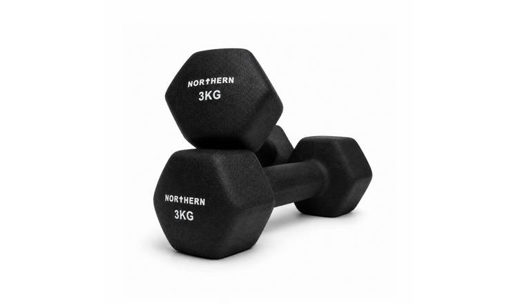 Northern Neoprene Hex Dumbbells - 2 x 3 kg
