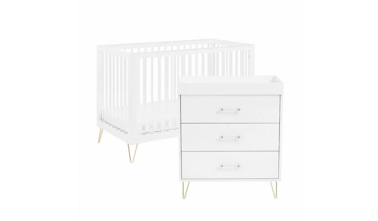 Babymore Kimi 2 Piece Nursery Room Set - White