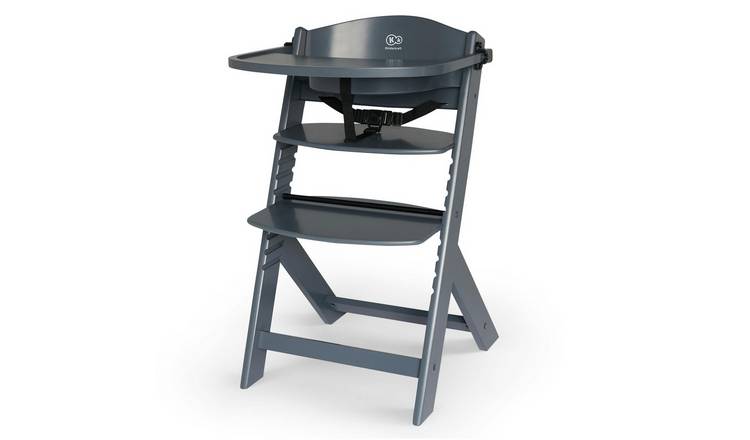 Kinderkraft ENOCK 2-In-1 Toddler Wooden High Chair - Grey