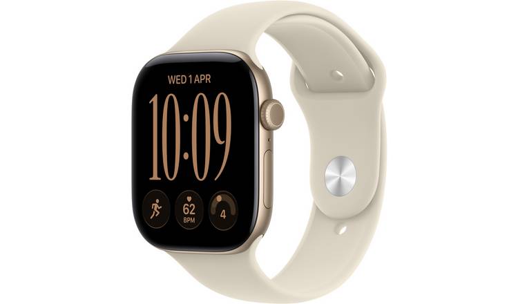 Apple Watch Series 12 GPS 46mm Aluminium Case Sand Sport Band - M/L
