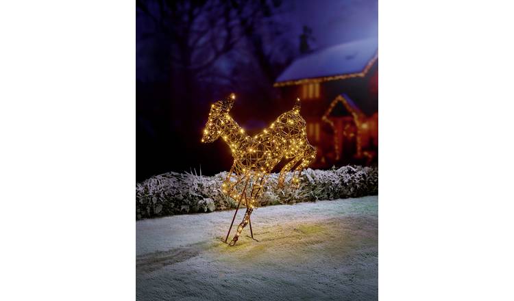 Premier Decorations Prelit Christmas 220 LED Prancing Doe Decoration