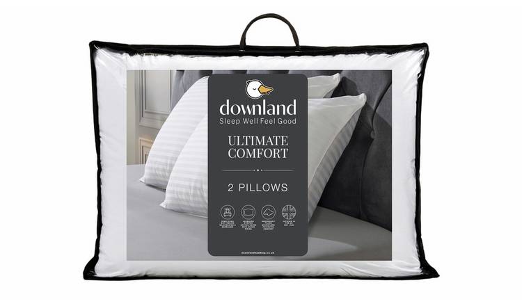 Downland Ultimate Comfort Medium Soft Pillow - 2 Pack